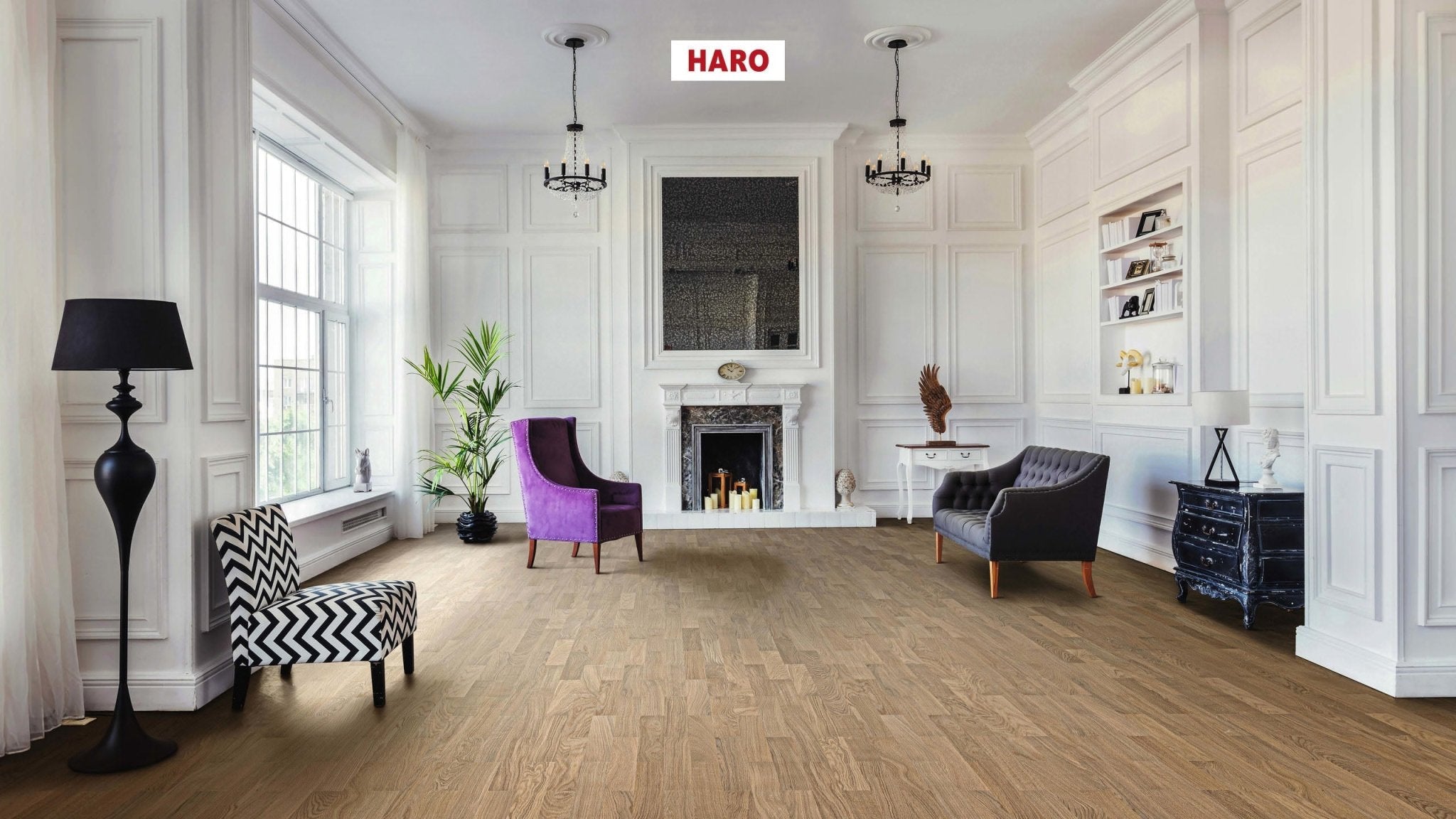 Haro Stavparket 4000 Allegro - Eg Lysehvid Trend (naturaDur - Lak) - TC - gulve