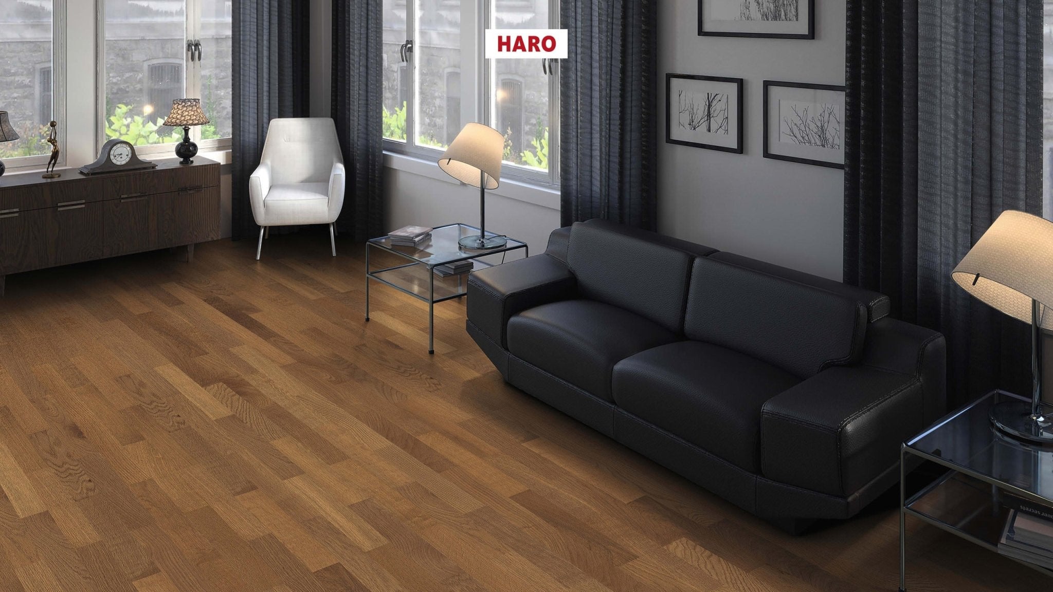 Haro Stavparket 4000 Allegro - Røget Eg (naturaLin plus - Olie) - TC - gulve